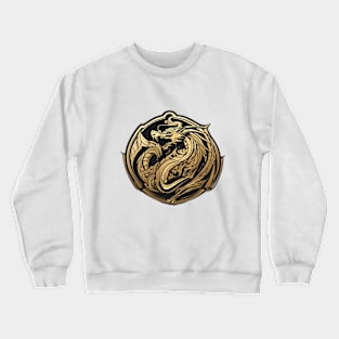 Dragon Gold Shadow Silhouette Anime Style Collection No. 446 Crewneck Sweatshirt